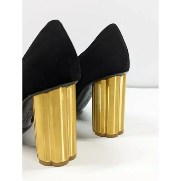 Salvatore Ferragamo Capua 85 Women's Flower Heel Satin Pump Size 7.5 (MSRP $850) - Picture 8 of 12